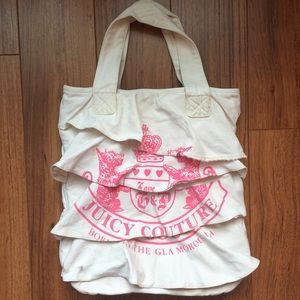 COPY - Juicy Couture large ruffled canvas tote